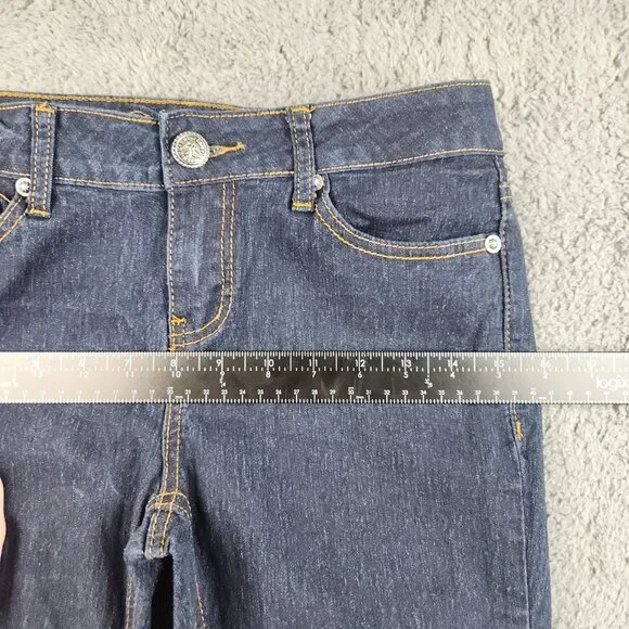 Womens Slim Fit High Waist Bootcut Jean Size 9 Dark Wash Stretch Heel High Denim - Picture 7 of 11